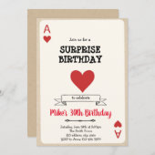 Invitation de carte de jeu de casino (Devant / Derrière)