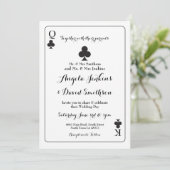 Invitation de carte de jeu du King Queen Ace Clubs (Debout devant)