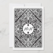 Invitation de carte de jeu du King Queen Ace Clubs (Dos)