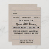 Invitation de carte de prêt de bibliothèque modifi (Devant / Derrière)
