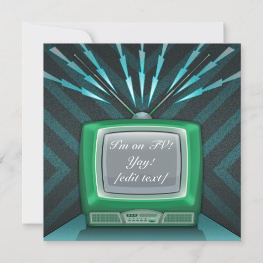 Invitation de carte de TV (Devant)