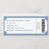 Invitation de carte d'embarquement de croisière d' (Dos)