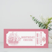 Invitation de carte d'embarquement de croisière d' (Debout devant)
