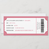 Invitation de carte d'embarquement de croisière d' (Dos)