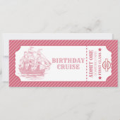 Invitation de carte d'embarquement de croisière d' (Devant)