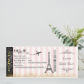 Invitation de carte d'embarquement de Paris, Anniv (Debout devant)