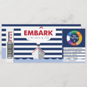 Invitation de carte d'embarquement de thème de (Devant / Derrière)