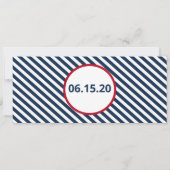 Invitation de carte d'embarquement pour croisière  (Dos)