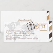 Invitation de carte d'embarquement Vintage (Devant / Derrière)