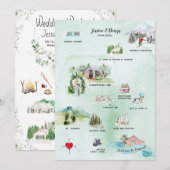Invitation de carte d'itinéraire de week-end de ma (Devant / Derrière)