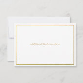 Invitation de carte Mariage Gold Foil RSVP (Dos)