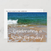 Invitation de carte postale 50e anniversaire (Devant / Derrière)