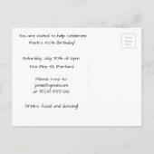 Invitation de carte postale 50e anniversaire (Dos)