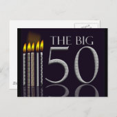 Invitation de carte postale 50e anniversaire - Cus (Devant / Derrière)