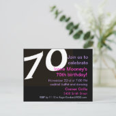 Invitation de carte postale 70e anniversaire 70e s (Debout devant)