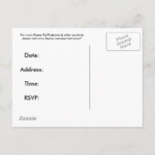 Invitation de carte postale BD pour enfant (Dos)