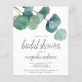 Invitation de carte postale Budget Eucalyptus Fête (Devant)