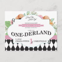 Invitation de carte postale d'anniversaire d'Alice