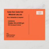 Invitation de carte postale de la fête d'Halloween (Dos)