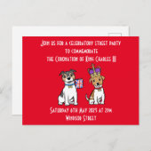 Invitation de carte postale de la fête du couronne (Devant / Derrière)
