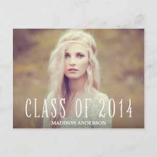 Invitation de carte postale d'obtention du diplôme