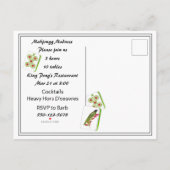 Invitation de carte postale du parti Mahjong (Dos)