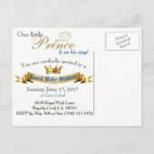 Invitation de carte postale élégante du prince afr (Dos)