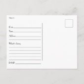 Invitation de carte postale Favoris Things Party (Dos)