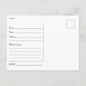 Invitation de carte postale Favoris Things Party (Dos)