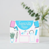 Invitation de carte postale Favoris Things Party (Debout devant)