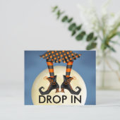 Invitation de carte postale Halloween (Déposer) (Debout devant)