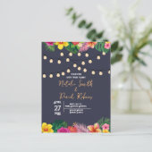 Invitation de carte postale Mariage tropical (Debout devant)