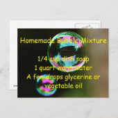 Invitation de carte postale mixte de bulles maison (Devant / Derrière)