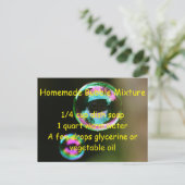 Invitation de carte postale mixte de bulles maison (Debout devant)