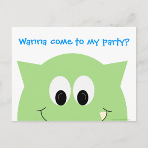 Invitation de carte postale Monster Party
