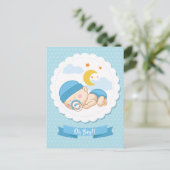 Invitation de carte postale pour Baby Shower "C'es (Debout devant)