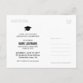 Invitation de carte postale pour les diplômés (Dos)