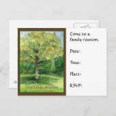 Invitation de carte postale Réunion familiale (Devant / Derrière)