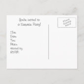 Invitation de carte postale Surprise Party (Dos)