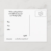 Invitation de carte postale Thanksgiving (Dos)