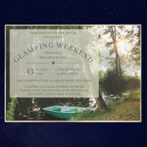 Invitation de carte pour un week-end de camping Gl