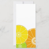 Invitation de carte rack Citrus Party (Dos)