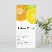 Invitation de carte rack Citrus Party (Debout devant)