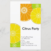 Invitation de carte rack Citrus Party (Devant / Derrière)