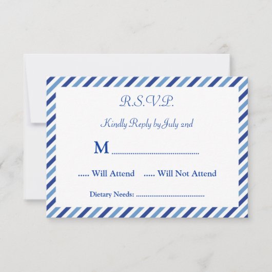 Invitation de carte RSVP Compass Nautique (Devant)