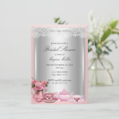 Invitation de carton de douche de mariée de Pretty (Debout devant)
