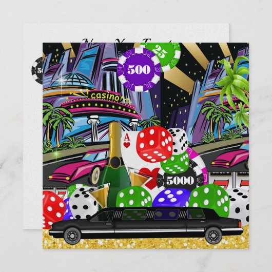 Invitation de casino (Devant / Derrière)