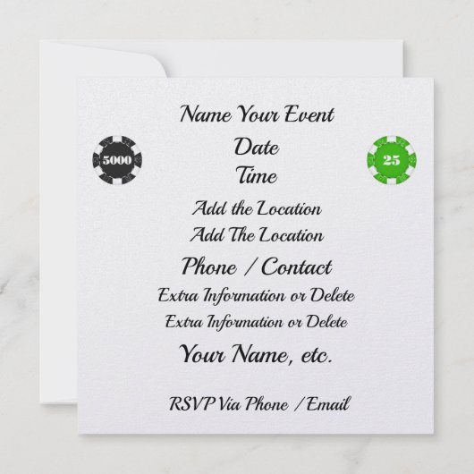 Invitation de casino (Dos)