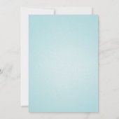 Invitation de casino rétro vintage bleu aqua de Ve (Dos)