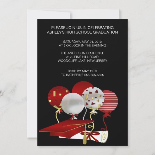 Invitation de Casquette de la Red Grad (Devant)